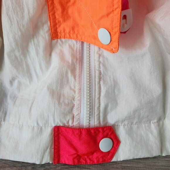East West Vintage Jacket Large Neon Pink Long Sleeve Nylon Zip Colorful Y2k - Picture 8 of 16